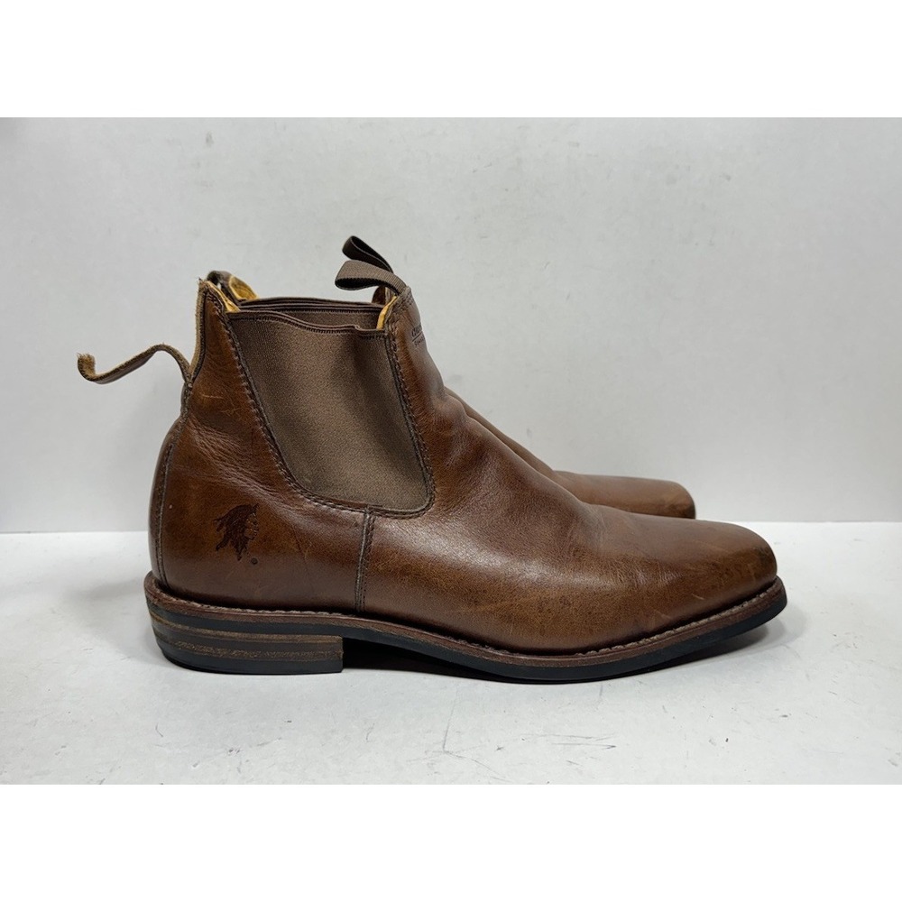 Chippewa Renegade Chelsea Boots Mens 13‎ Brown Leather Vibram Slip On Square Toe